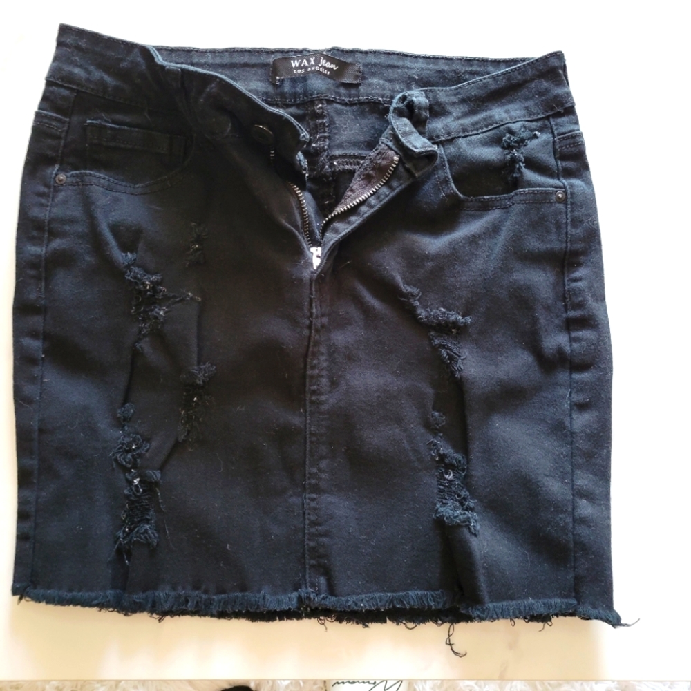 Black Jean skirt